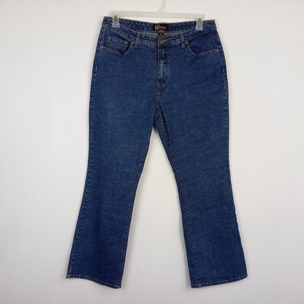 Rafaella RF Boot Cut Jeans Women's Size 14 Medium Wash Blue Denim Inseam 30 1/2"
